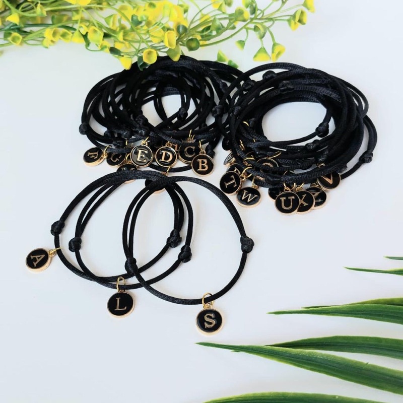 gelang huruf / tali / wanita / pria / tangan