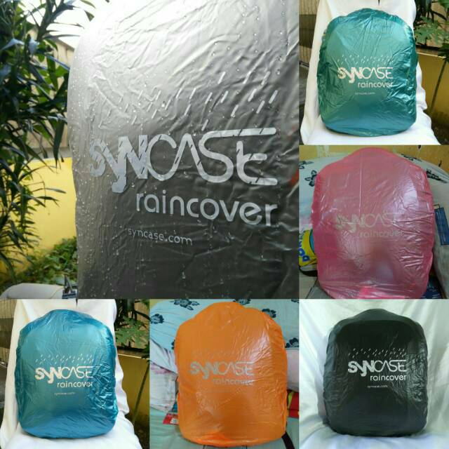 Rain Cover / Cover bag / Rain Coat / Jas Hujan Tas - transparan hitam