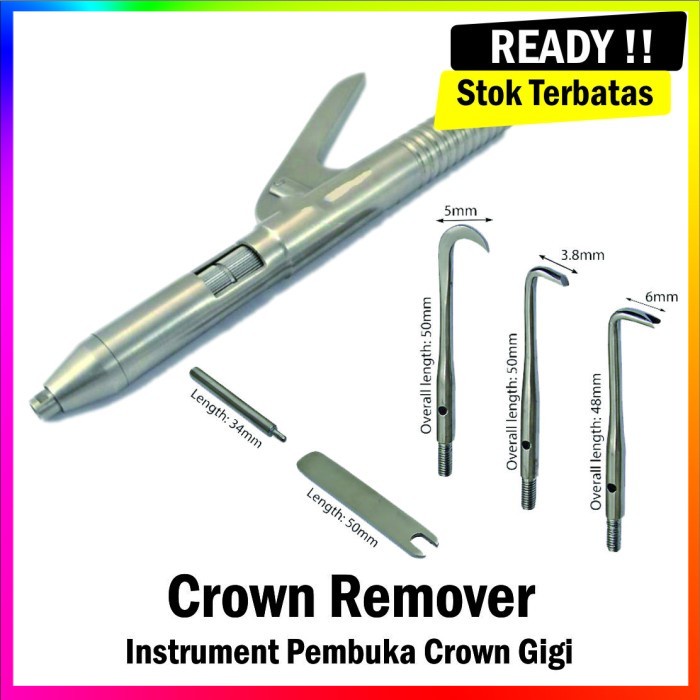 Crown Remover Dental Kit Instrument Pembuka Crown Gigi