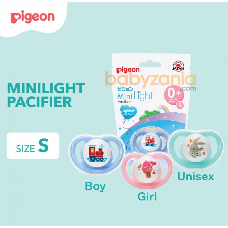 PIGEON MINI LIGHT PASIFIER SIZE S,M,DAN L EMPENG BAYI PIGEON