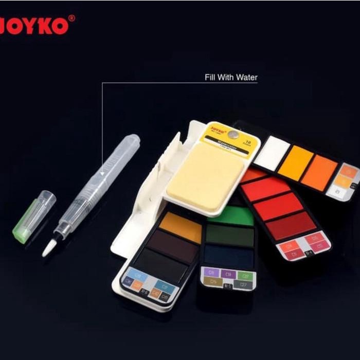 

Farelp | Joyko Water Color Cat Air Wc 1000 18 Color Warna Portable Brush Pen Kekinian Terlaris