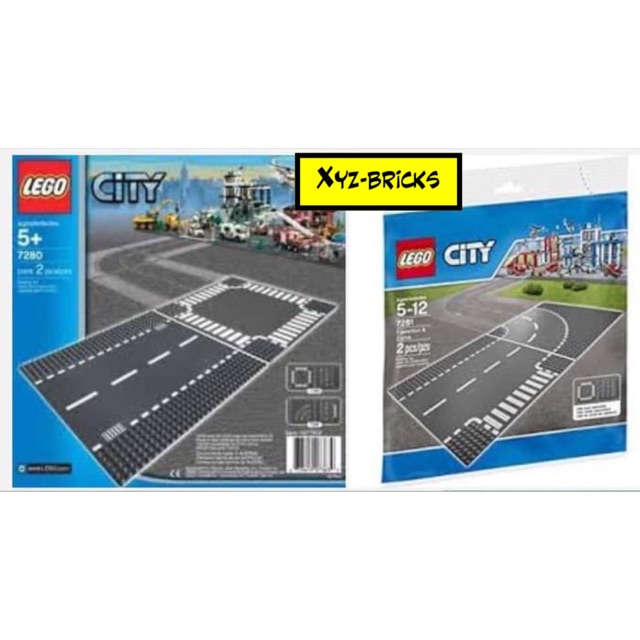 LEGO 7280 + 7281 - City Roadplate Bundle