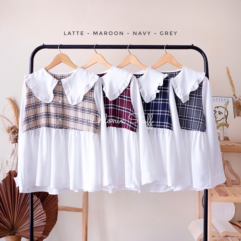 Shelby flanel peplum top