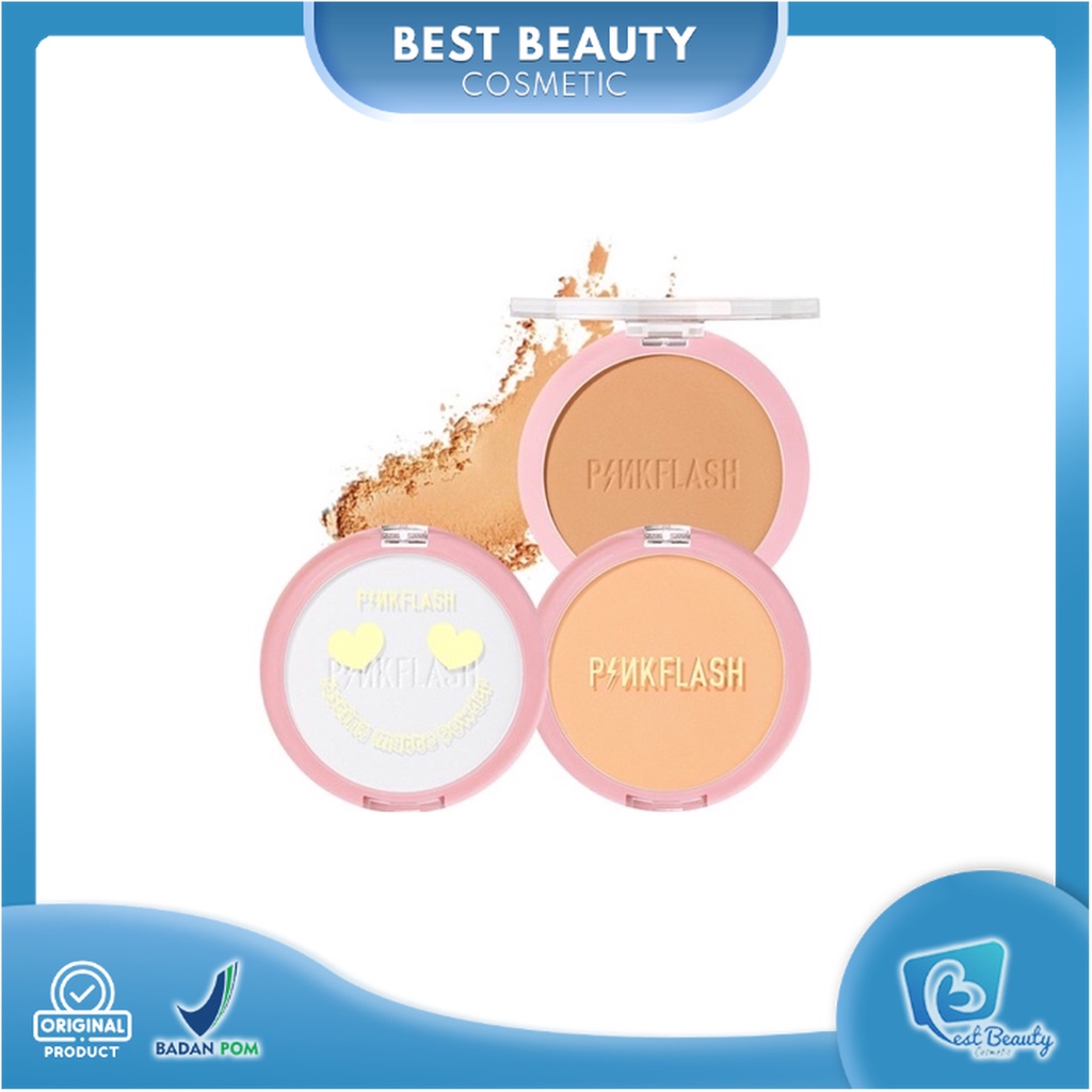 ★ BB ★ PINKFLASH Lasting Matte Pressed Powder | Bedak Padat