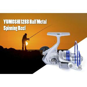 Dijual Reel YUMOSHI AL7000 12BB Silver Blue   Reel Pancing Laut Yumoshi Murah