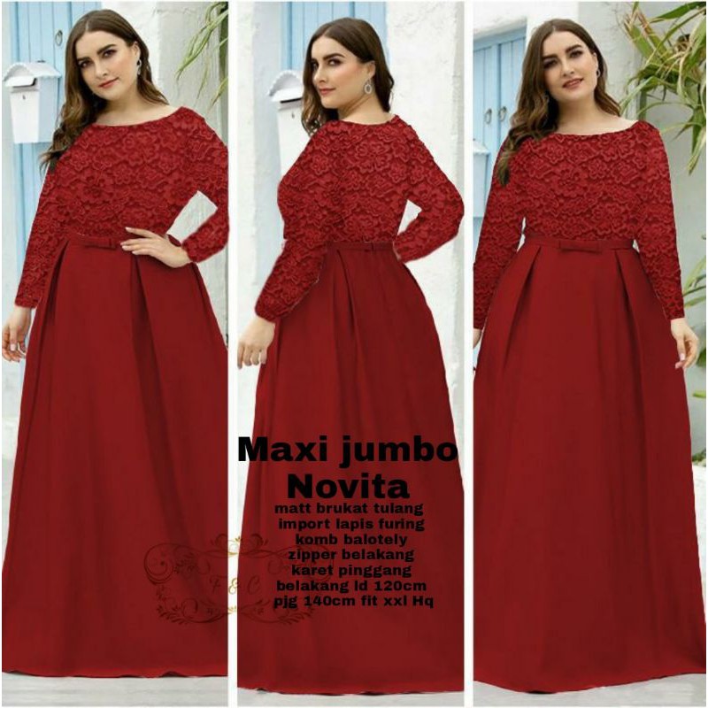 MAXY NOVITA BRUKAT PREMIUM, GAMIS, HIJAB, MUSLIM, DRESS