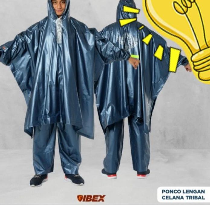 Jashujan poncho lengan celana tribal ibex