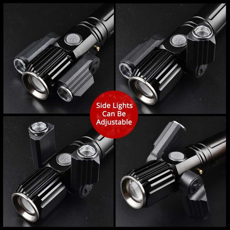 TaffLED Senter LED Telescopic Zoom Cree T6  2 x XPE 15000 Lm - KS-737