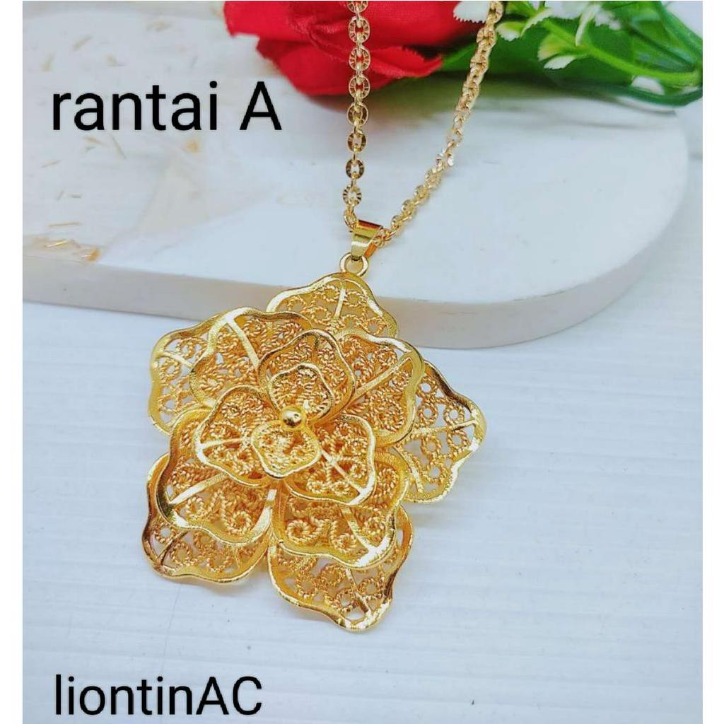 Kalung Cantik Lapis Emas Perhiasan Fashion AB AC