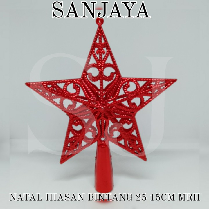 [1 Bks] Bintang Hiasan Akesoris Natal / Ornamen Natal / Dekorasi Pohon Natal / Natal Hiasan Bintang 25 15Cm