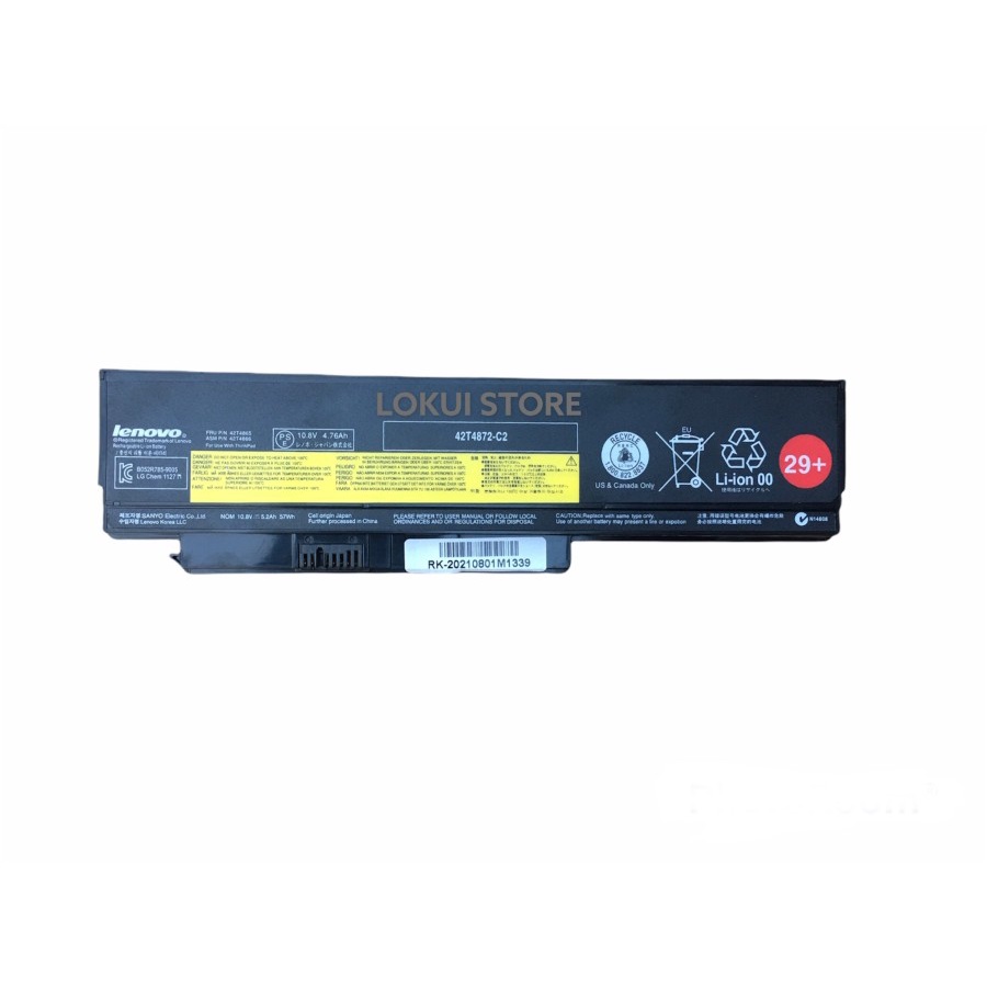 Baterai Lenovo IBM Lenovo ThinkPad X220 X220i X220s  x202s 42T4865 29+