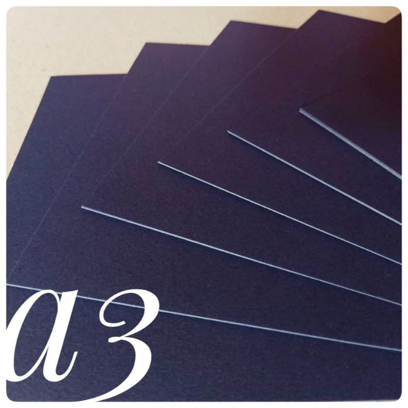 

KERTAS KARTON HITAM / ASTER BLACK 190 GR UK A3 / 29,7 CM X 32 CM ( ISI 50 LEMBAR )