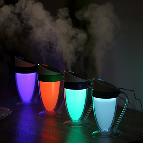 USB Moonlight Cup Humidifier with Colorful LED Mood Light - HMT-106 - Kapasitas 110ML