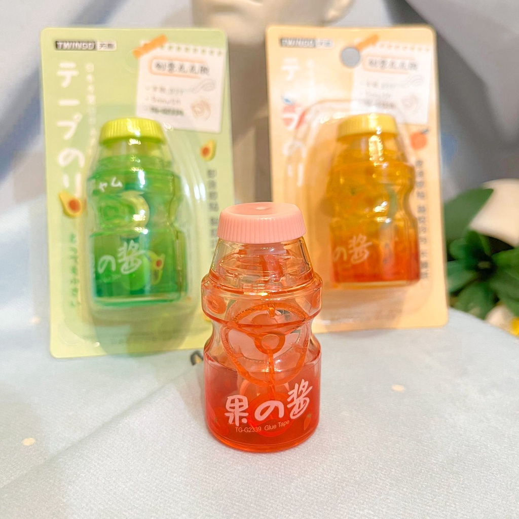 

GLUE TAPE LEM PEREKAT KERTAS TWINGO TG-G2339 MINUMAN CUTE CUP YAKULT YOGURTH SUSU BARANG READY COD