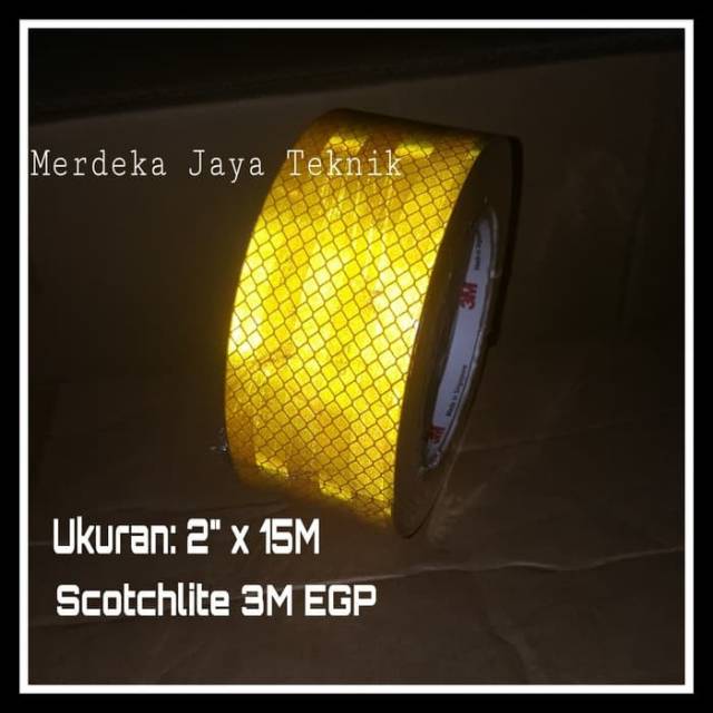 

3M Diamond Grade EGP Stiker Reflective Sarang Tawon Scotchlite Warna Kuning Ukuran 2"IN x 15M