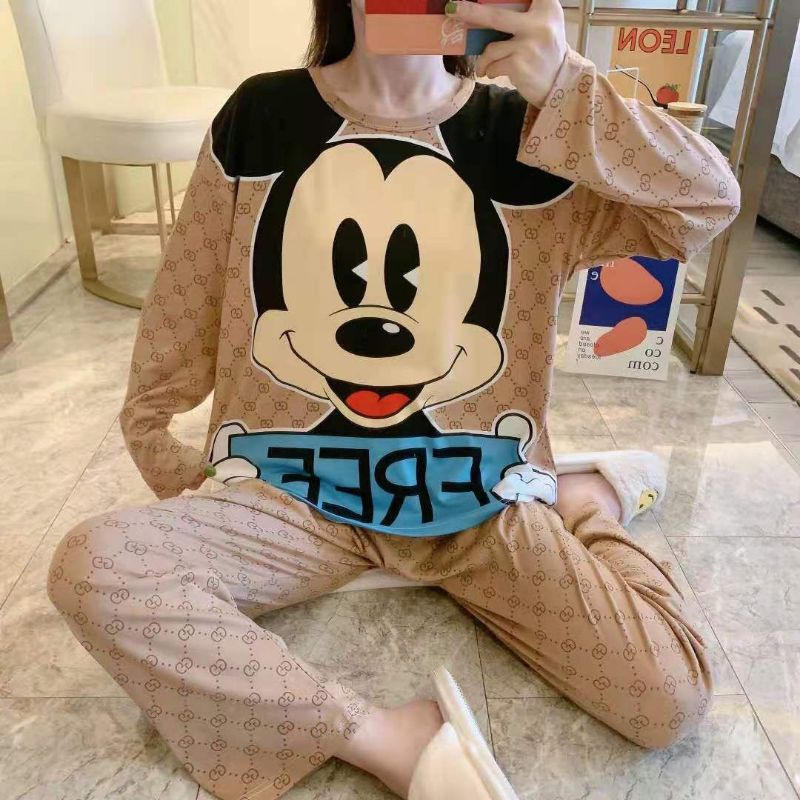 MDLV ~ MDLV BAJU TIDUR SET MICKEY GC FREE PP BAJU TIDUR IMPORT CEWEK BEST SELLER PIYAMA DEWASA FASHION IMPORT