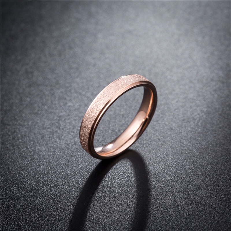 Cincin Titanium Grafir Pasir Korea Style Premium Anti Luntur