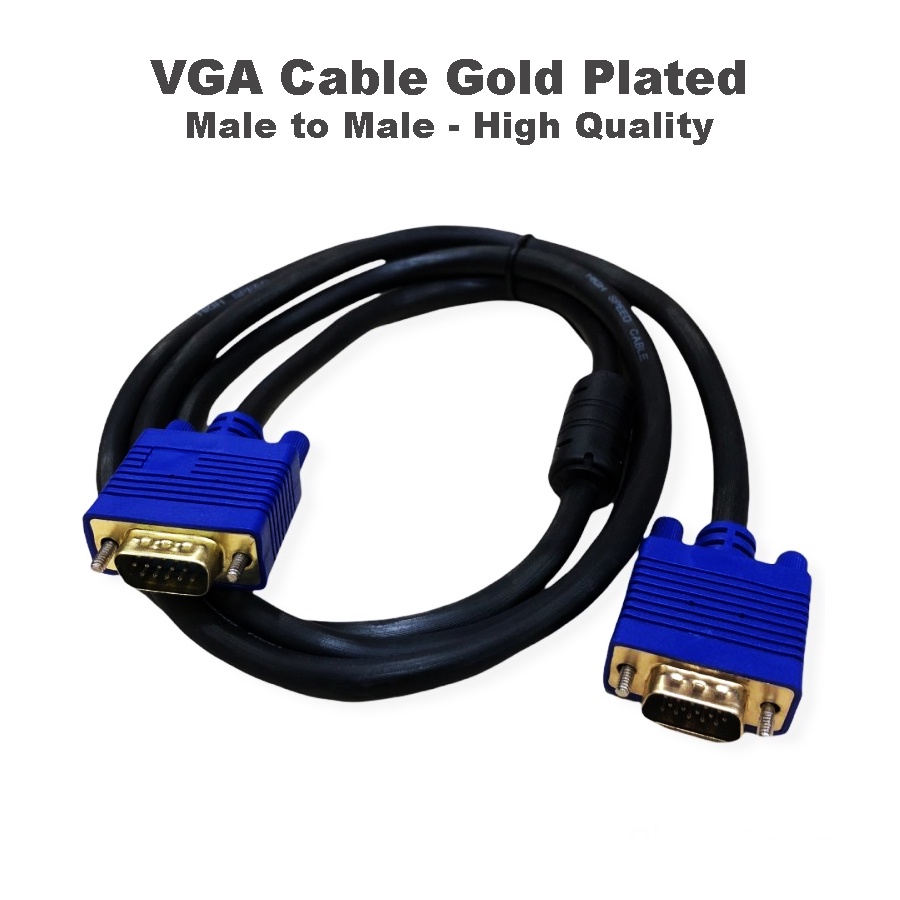 Kabel VGA 1,5M Male-Male Gold Plated Hight Quality 1.5 Meter