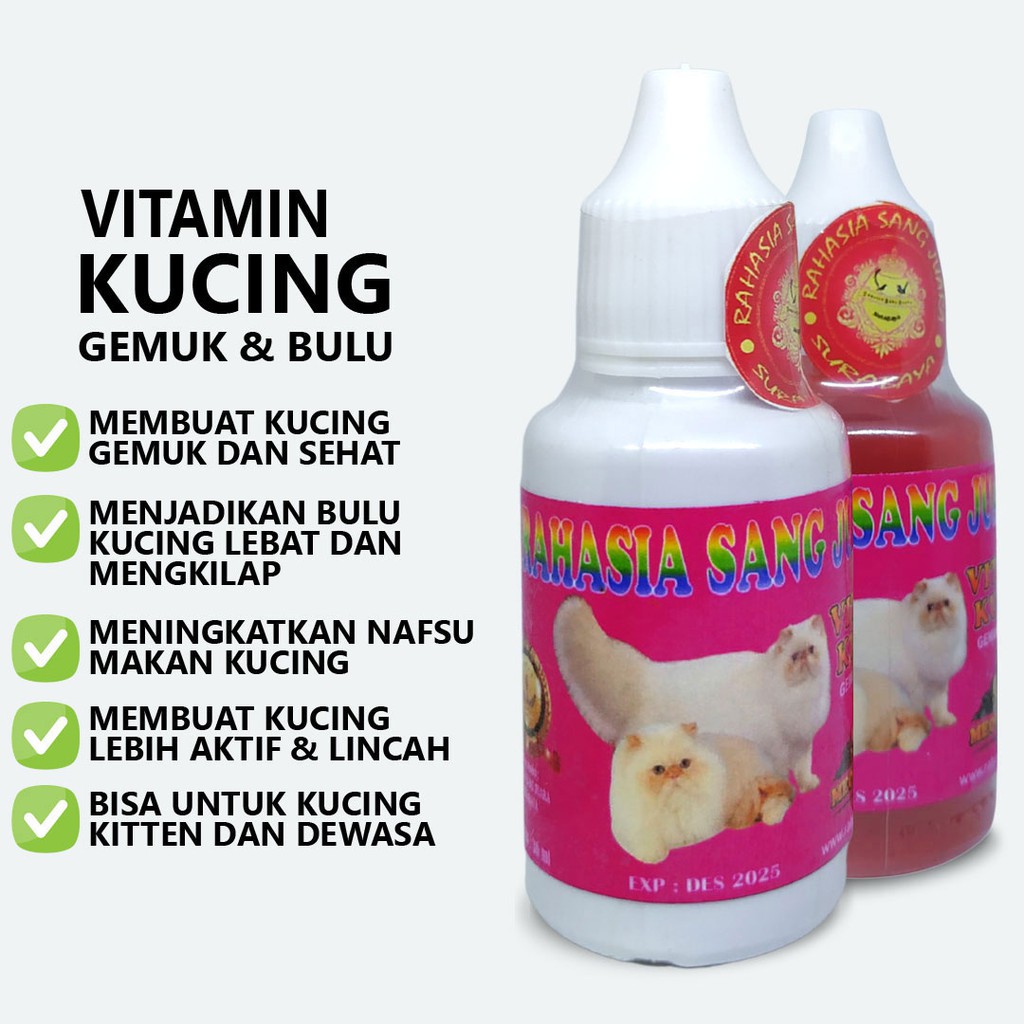 VITAMIN KUCING GEMUK DAN BULU LEBAT PANJANG / VITAMIN KUCING NAFSU MAKAN