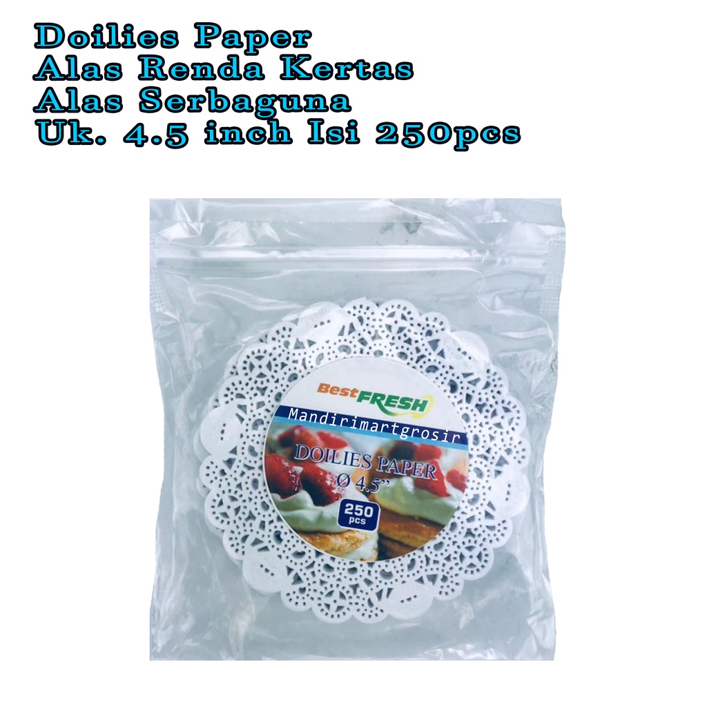 Alas Renda Kertas *Doilies Paper * Alas Serbaguna * 4.5 inch 250pcs