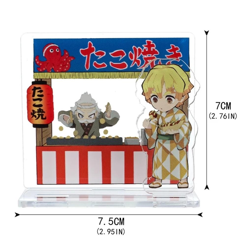 Lanfy Demon Slayer Figure Stand Action Figure Figure Dekorasi Desk Decor Model Plate Standing Piring Figure Model Piring Kimetsu No Yaiba