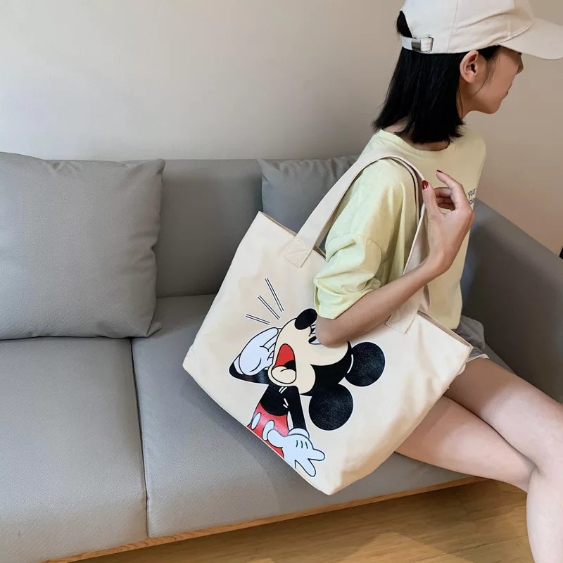 HANABI - Totebag mickey disney kekinian NAOMI tas jalan jalan tas belanja tas murmer