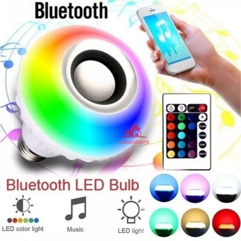 Bohlam Speaker Musik Bluetooth 2 in 1 - Lampu Speaker LED/lampu disco