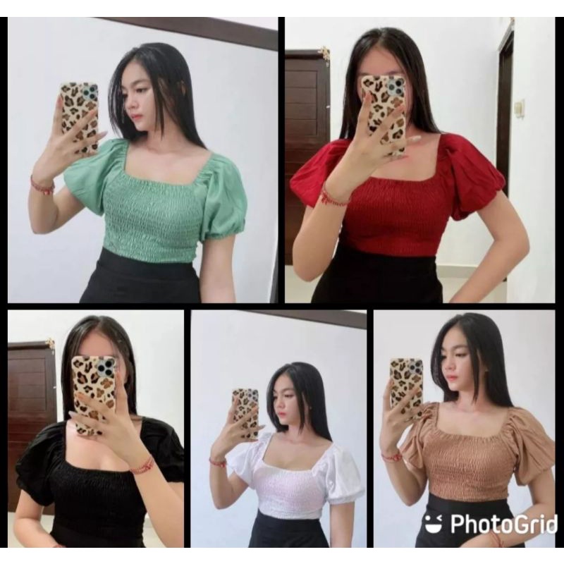 sabrina crop kerut