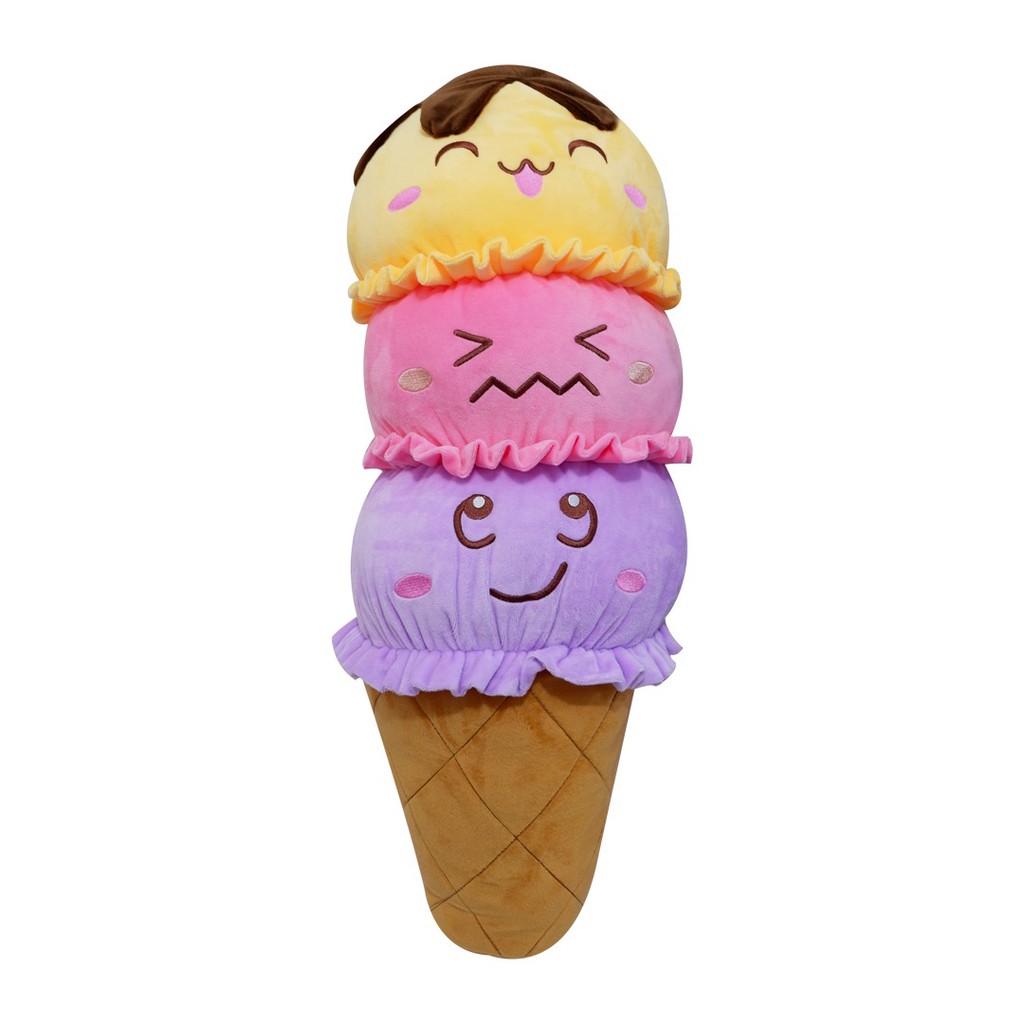 Boneka guling es krim ice cream lucu kualitas premium bahan halus lembut SNI-Istana Boneka-28inch