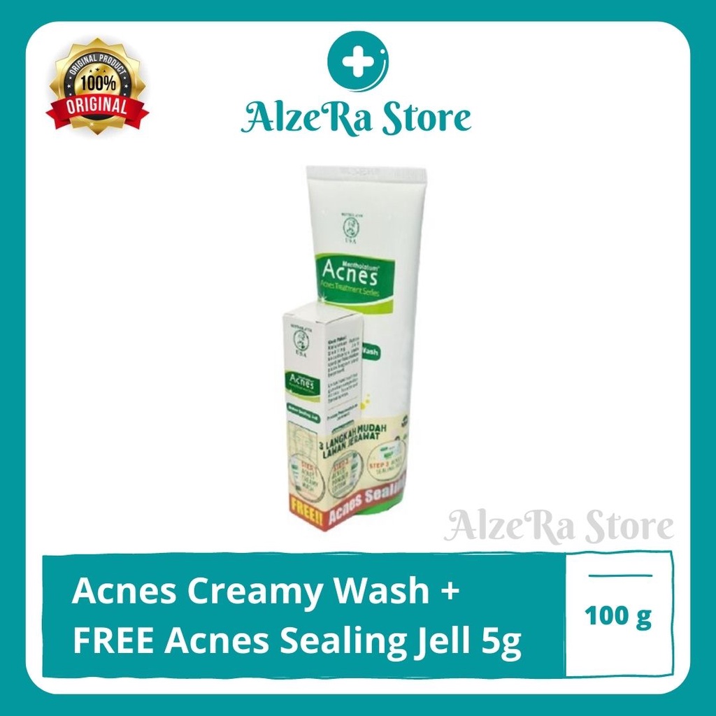 Acnes Creamy Wash 100g + FREE Acnes Sealing Jell 5g