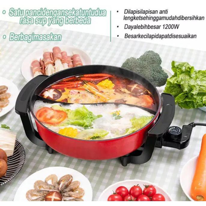 Panci Sukiyaki Hotpot Dual Electric / Han River Panci Suki Elektrik