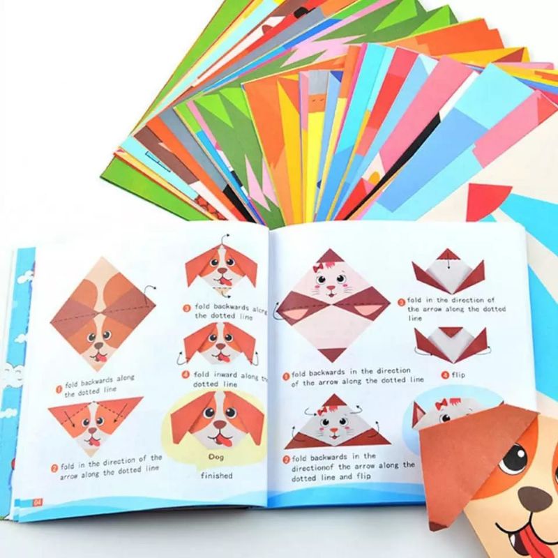 hokkiterus21 ⭐⭐⭐⭐⭐ORIGAMI 3D 3D Kertas Seni Melipat Warna 3 dimensi Mainan Edukasi Anak O005