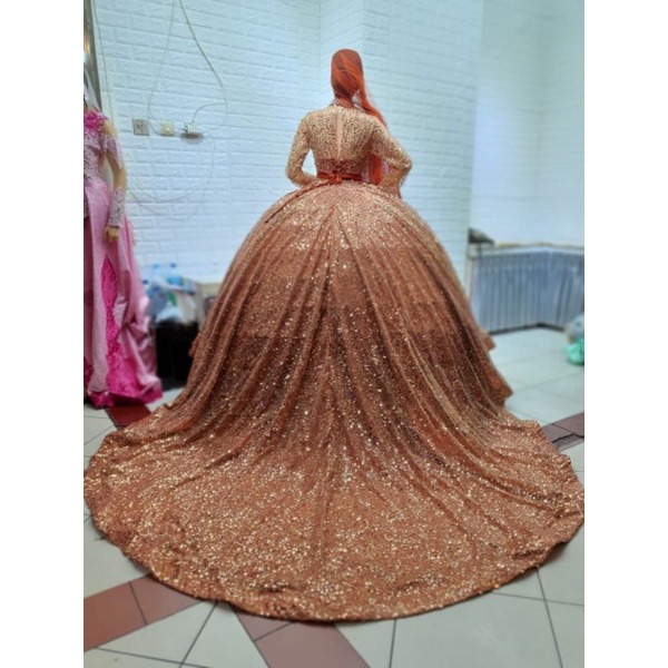 TERBARU GAUN PENGANTIN PREMIUM GAUN BELIMBING  PAYET/BALL GAUN/GAUN TERBARU/PERLENGKAPAN PESTA/BAJU NIKAH/GAUN MODERN