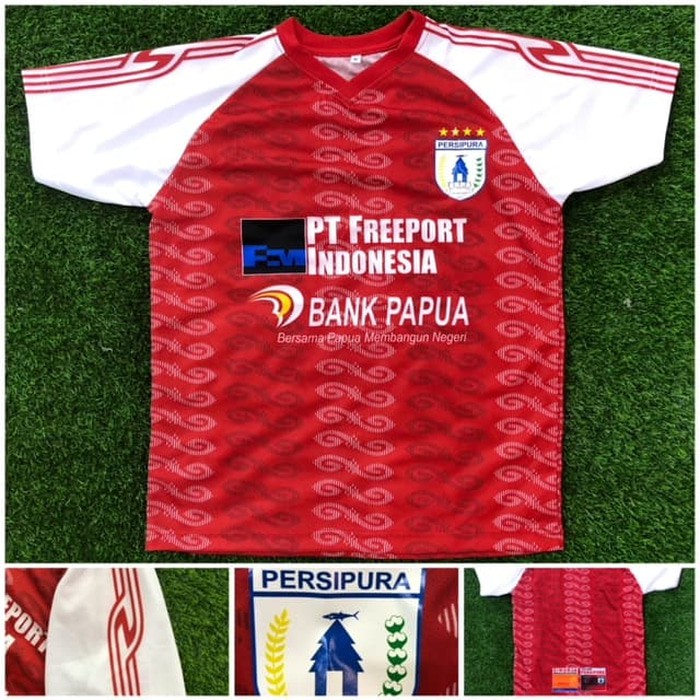 ekslusif MERAH LGN PUTIH JERSEY PERSIPURA AWAY 2018 2019 LIGA 1 GRADEORI terbatas