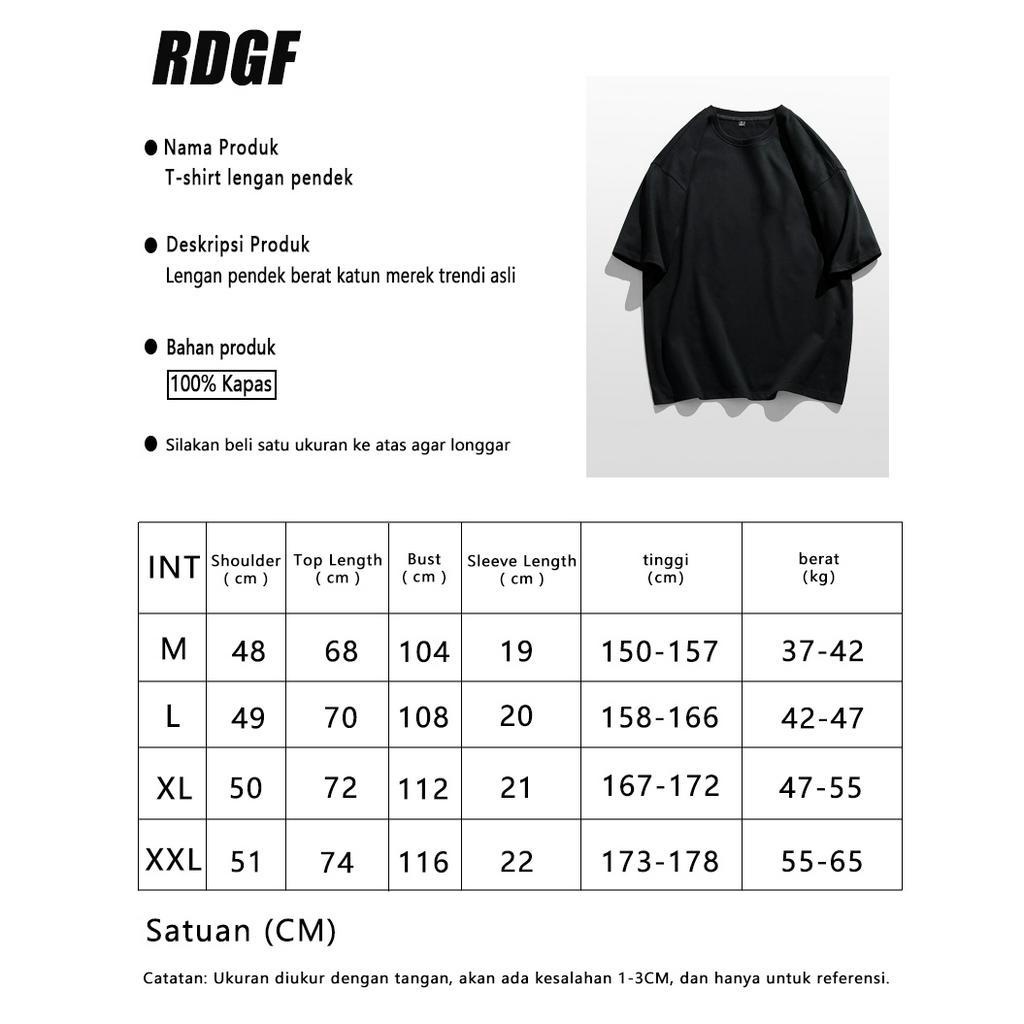 RDGF kaos cowok keren kaos polos pria baju kaos kekinian kaos hitam pria T-shirt trendi/A0919