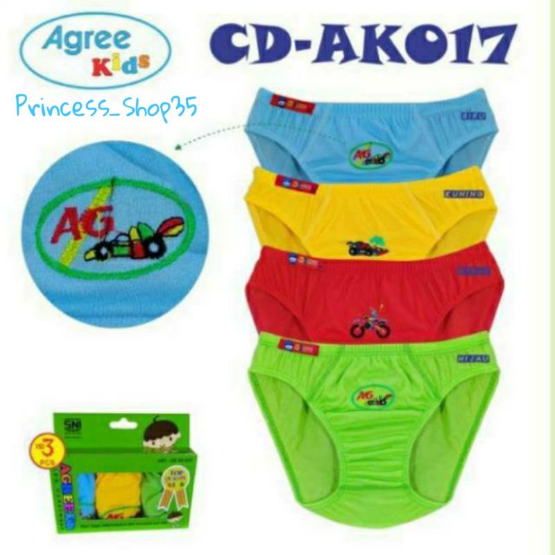 Agree Kids (3pcs) CD Anak Cowok Agree Ak017 Karakter