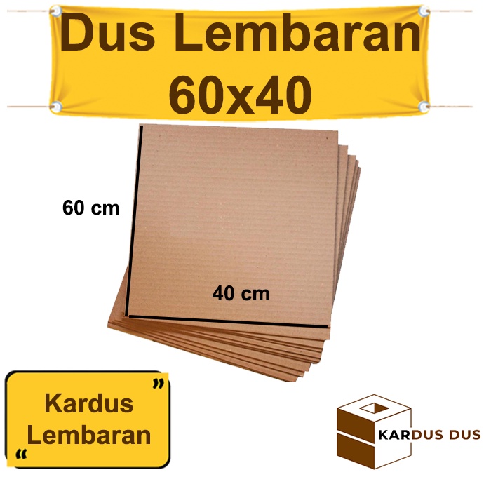 

Kardus Karton Lembaran Single Wall 60X40 Cm Sheet Polos, Dus Tebal 3 MM