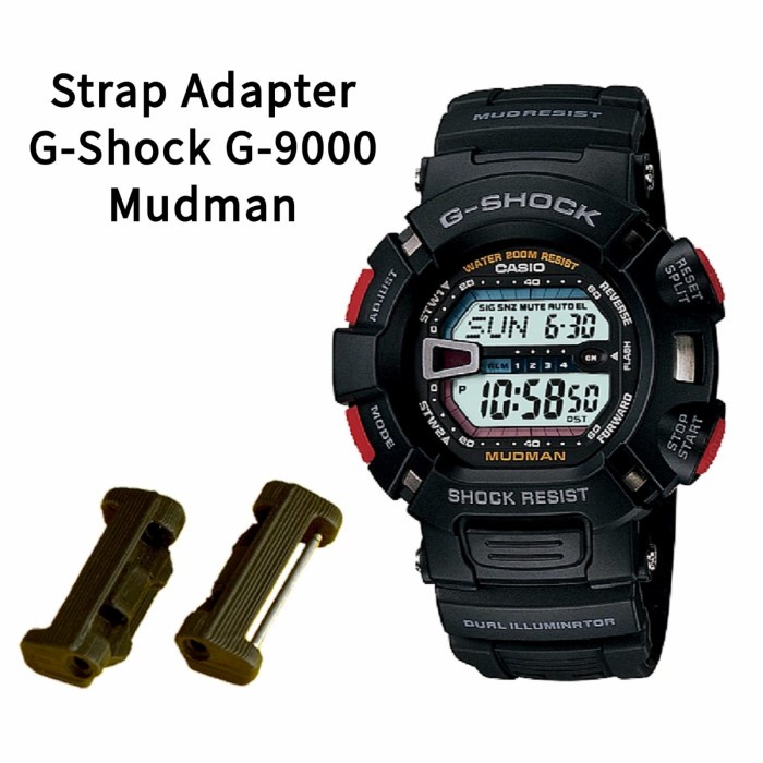 [produk terlaris] Adapter Strap G-Shock Mudman G-9000 G9000 Mudman Adapter Strap f50r4tt