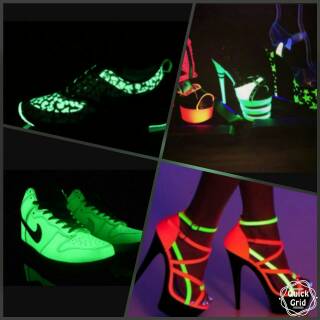  CAT  GLOW IN THE DARK FLUORESCENT LEATHER PAINT untuk  