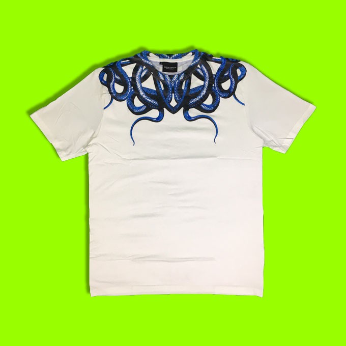 T-SHIRT MARCELO BURLON BLUE SNAKE PERFECT HIGH 1:1 MIRROR QUALITY