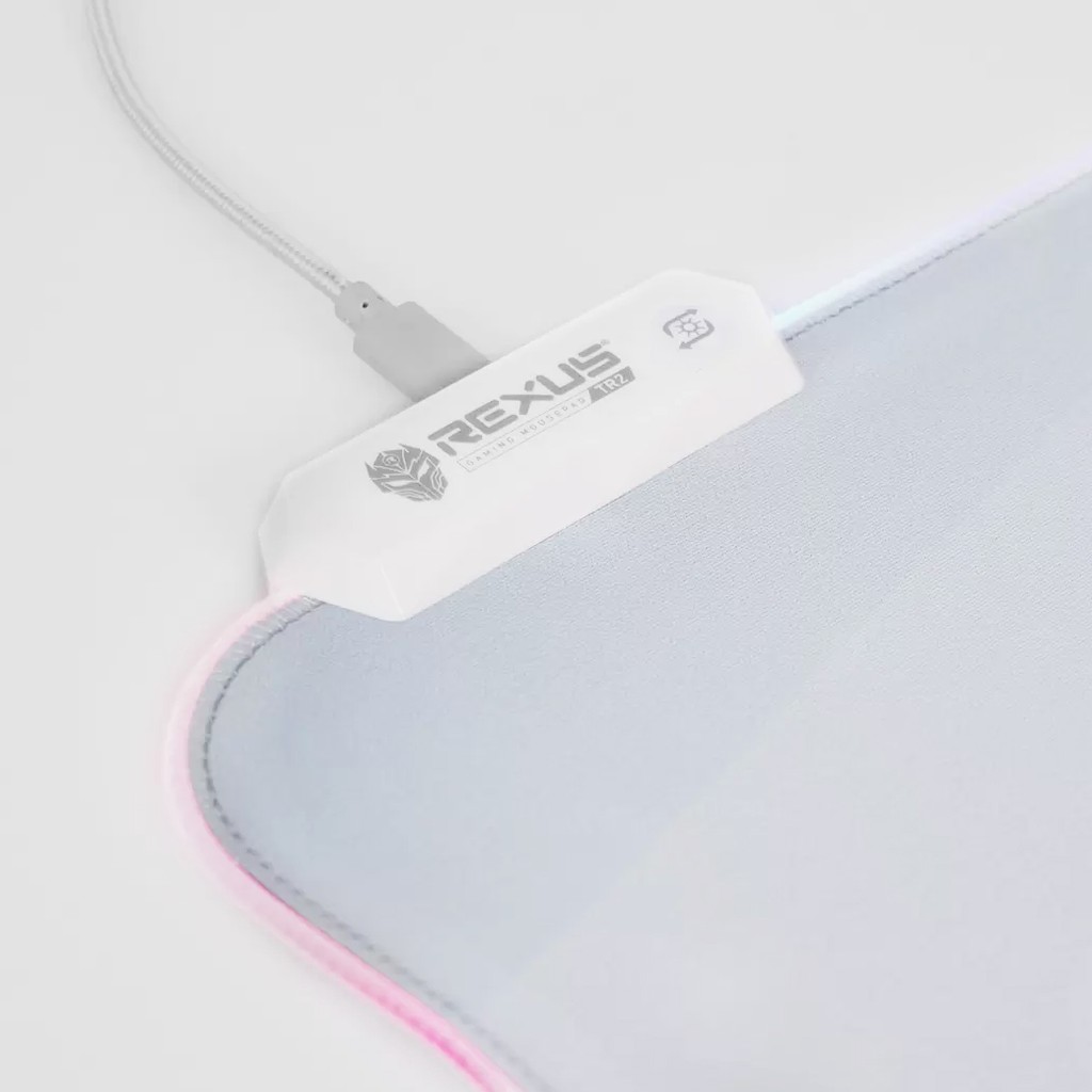 Rexus Kvlar TR2 White RGB Extended Cloth Gaming Mousepad