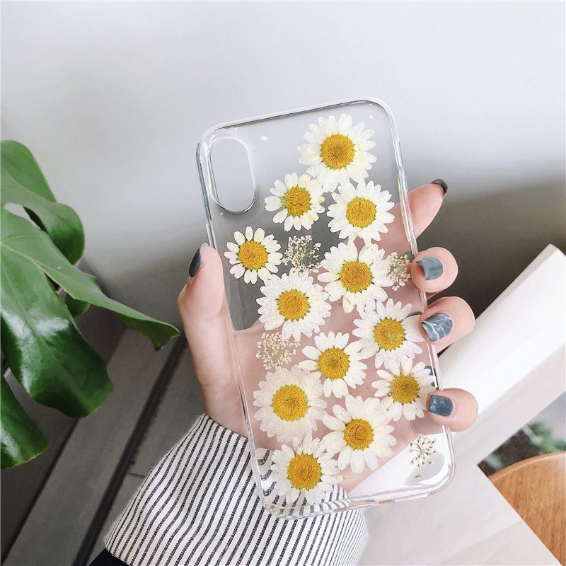 Real Dry Daisy Flower Case For iPhone 11 Pro Max 11 Pro 11