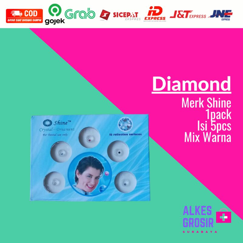 Jual Diamond Gigi SHINE Original Isi 5 Bulat Kristal Permata Berlian ...