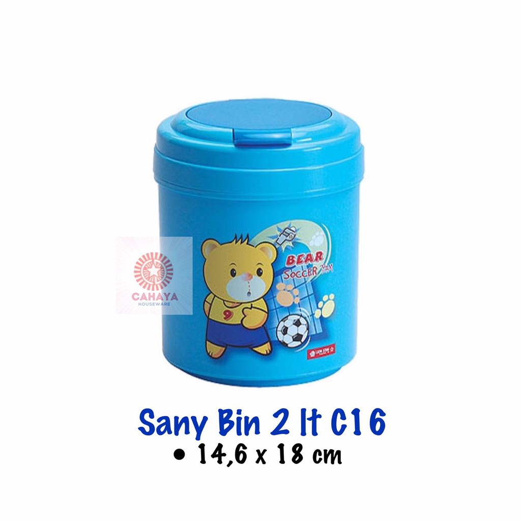 Kotak Sampah Plastik Lion Star Sanybin 2Liter C-16 Tempat Sampah Mini Perlengkapan Kantor Murah