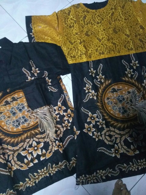 Couple Batik Hem Batik Dress Kombinasi Brokat Motif Tenun Terbaru Asli Pekalongan 29