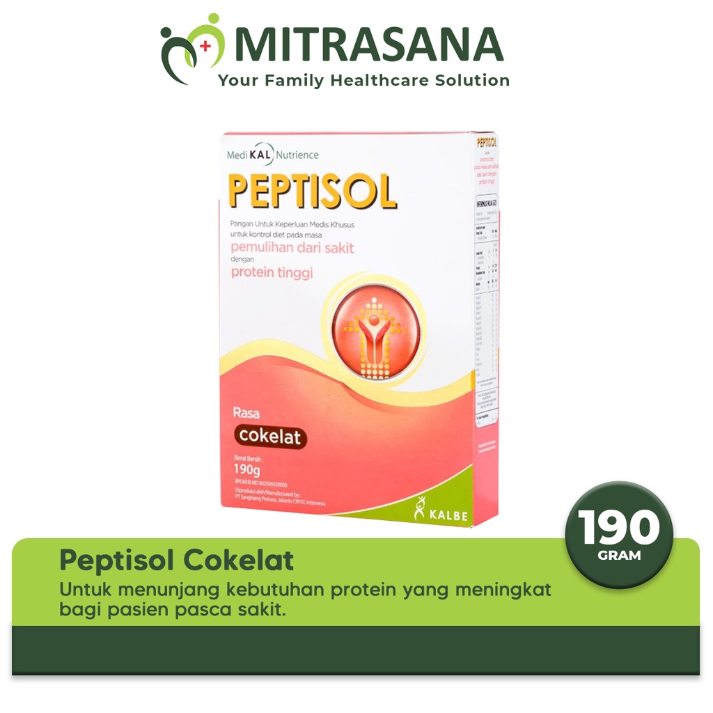 

Peptisol Cokelat 189 gram - Susu Tinggi Protein