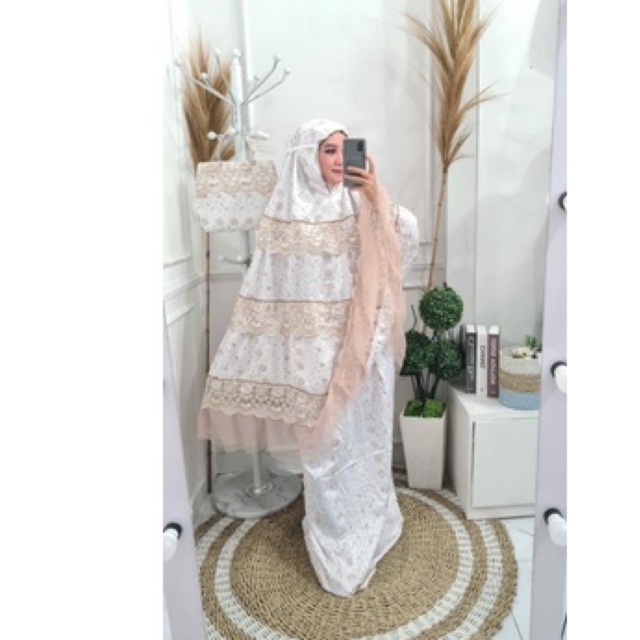 MUKENA MEWAH AMIRAH / MUKENA NIKAHAN /MUKENAH LEBARAN /MUKENA MAHAR