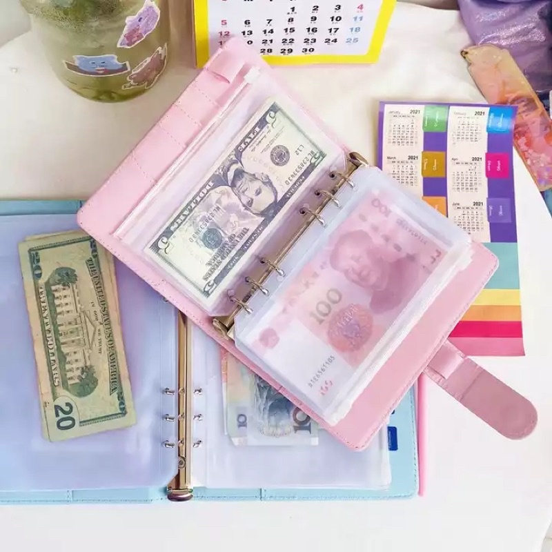 

Sleeve 1p Ziplock Zipper Binder A5 6 Ring untuk Budgeting/Keuangan