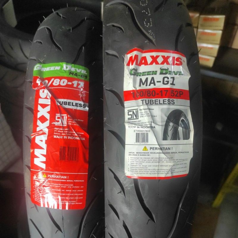 BAN LUAR TUBELESS MAXXIS GREEN DEVIL MA-G1 RING 17 90/80-17 100/80-17 110/70-17