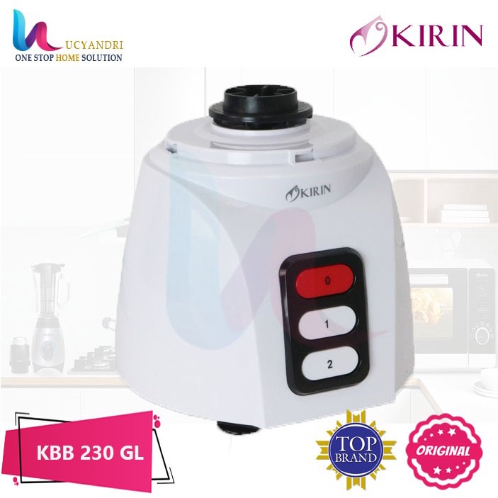 KIRIN Blender Kaca 2in1 1 Liter 2 Tabung KBB 230 GL - Garansi Resmi 1 Tahun